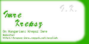 imre krepsz business card